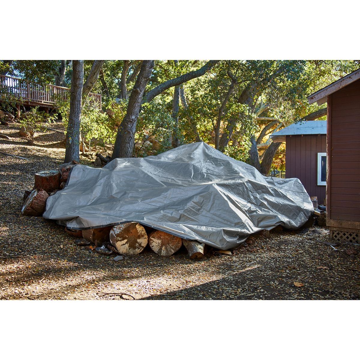 20 ft. x 30 ft. Silver and Black Weather-Resistant Tarp B93195