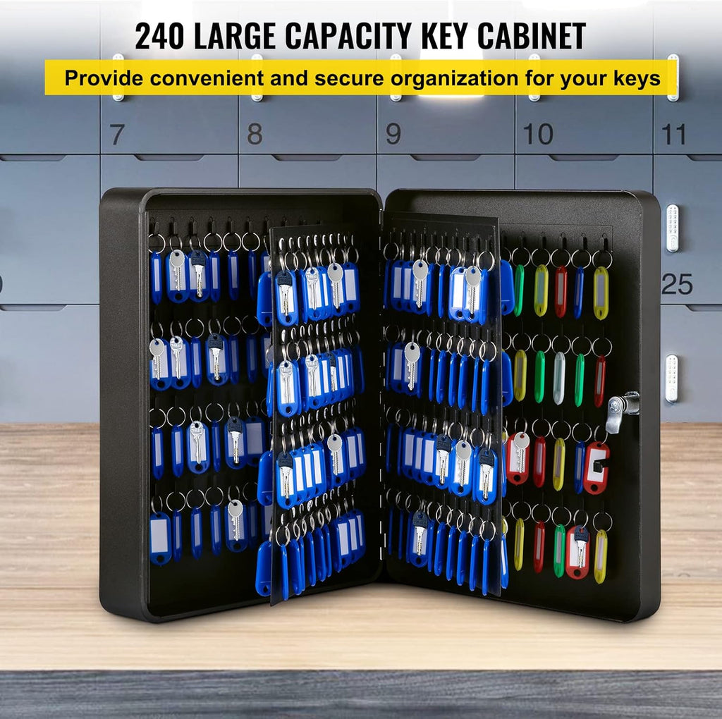 Black Wall Mounted Steel Key Cabinet (240 Positions) K314991