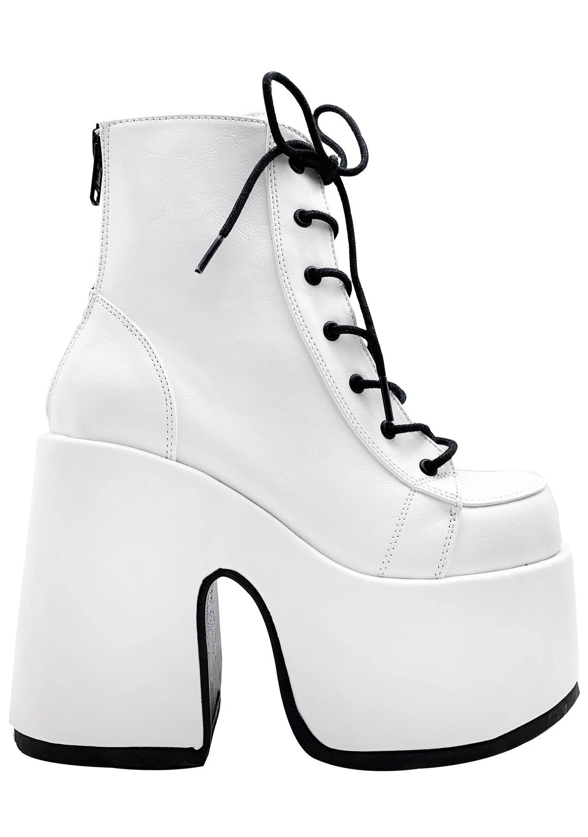 White Vegan Leather Shoes D763224