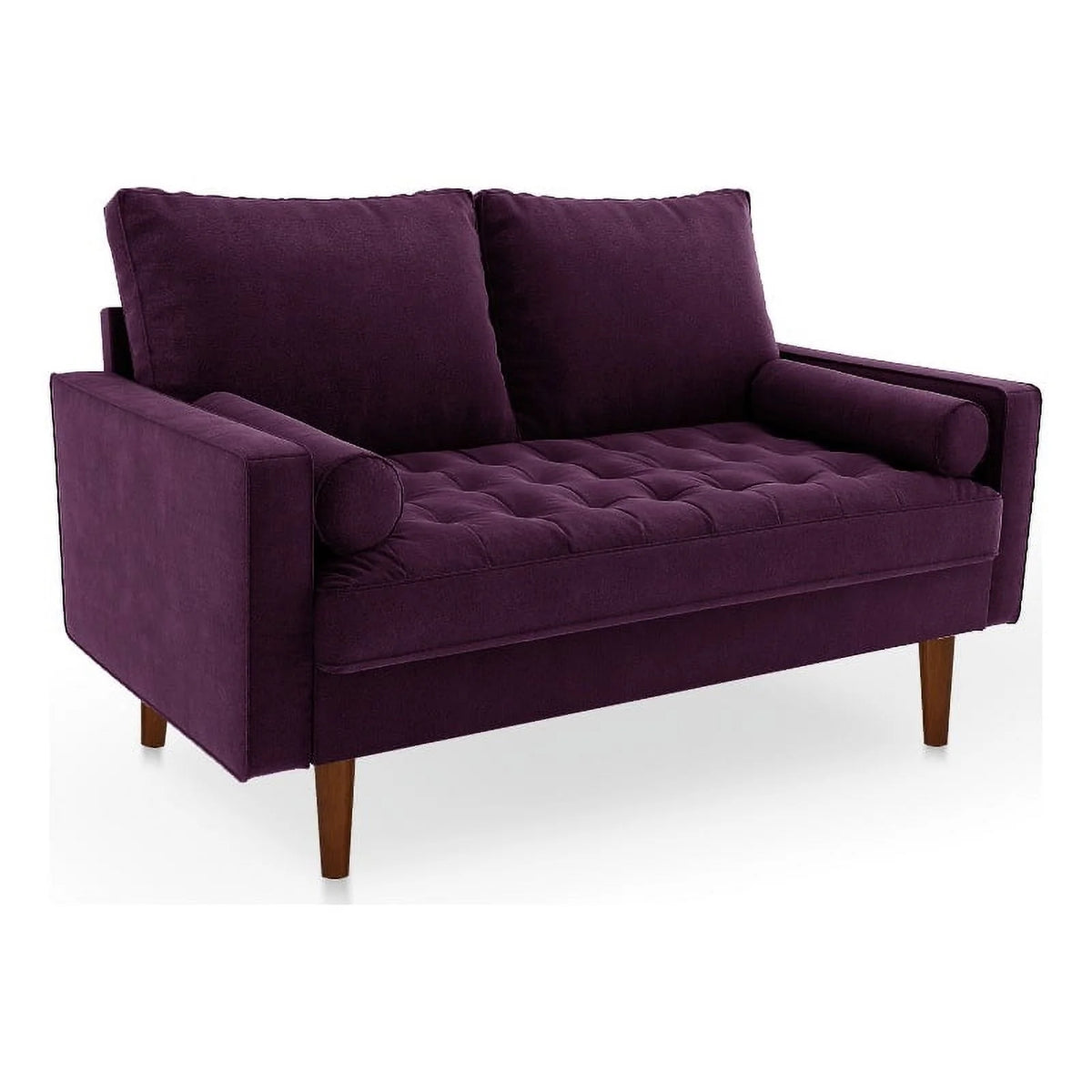 Purple Velvet Upholstered Loveseat A952