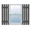 Tuxedo Grey Vinyl Board-n-Batten Shutters H2281