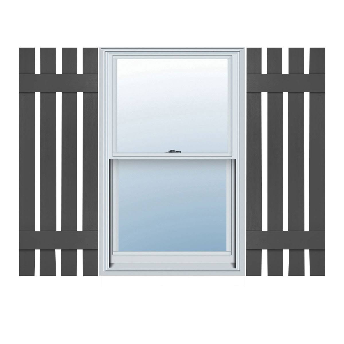 Tuxedo Grey Vinyl Board-n-Batten Shutters H2281