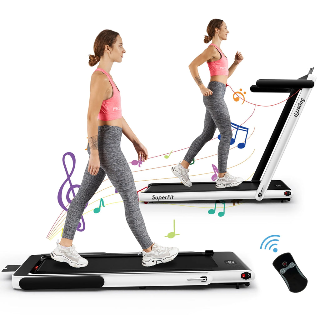 2.25HP 2 in 1 Folding Treadmill with APP Control Black X1608