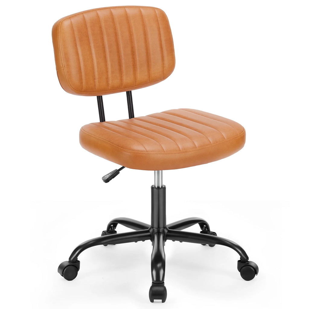 Armless Desk Chair with Wheels and Lumbar Support A802862