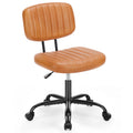 Armless Desk Chair with Wheels and Lumbar Support A802862