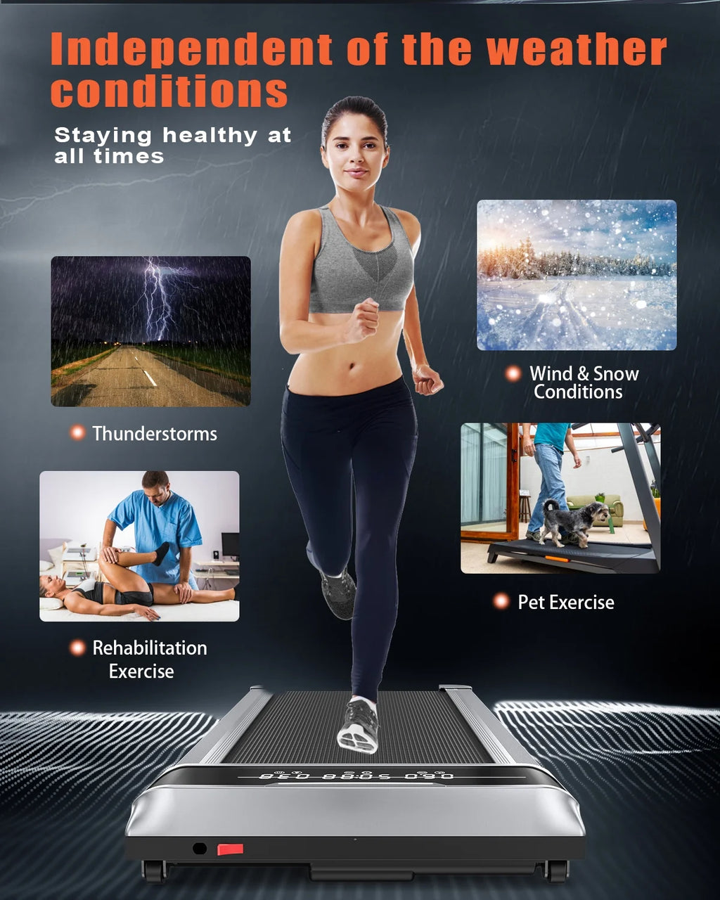 2.5HP Portable Under Desk Treadmill W2786