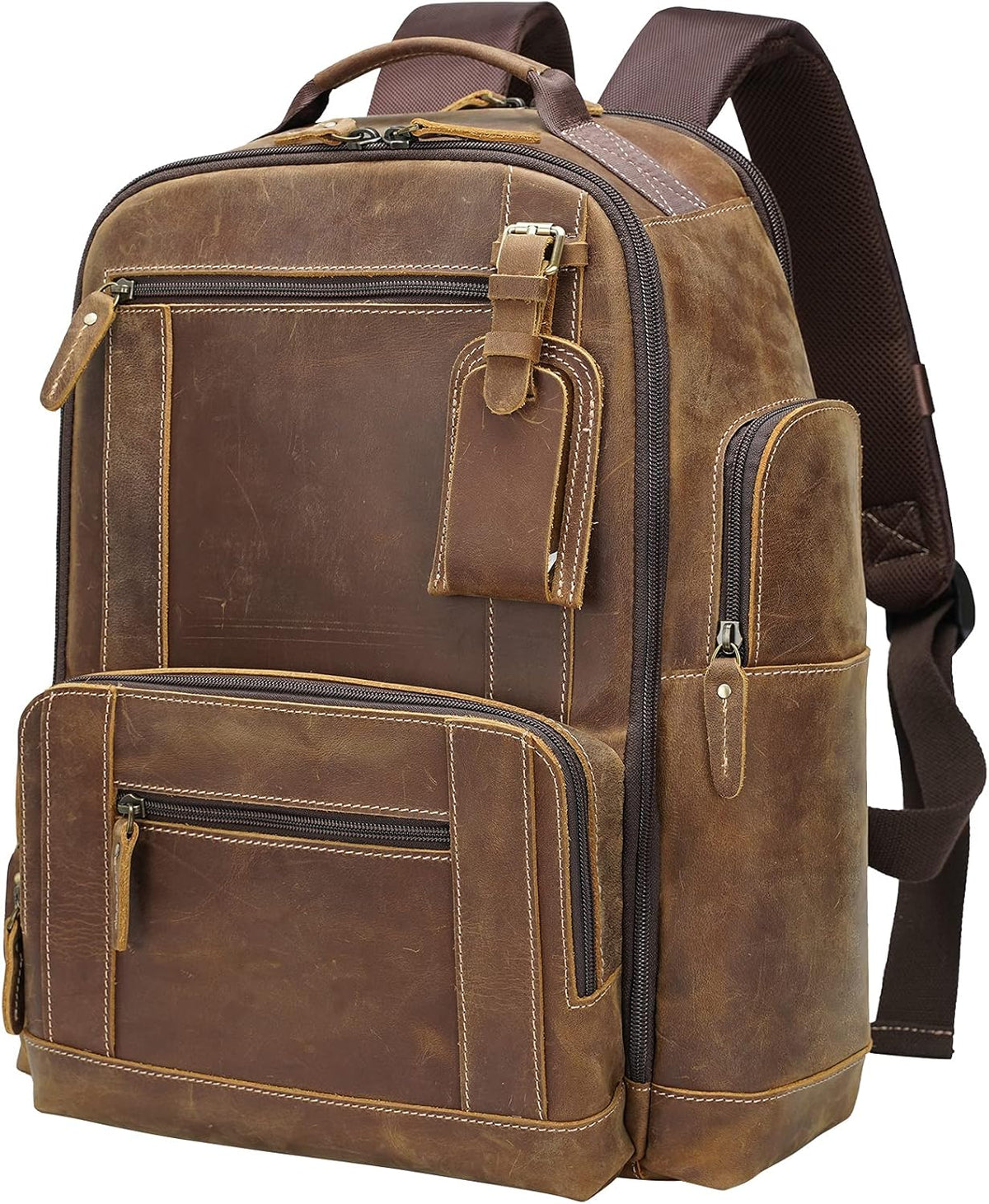 Full Grain Leather 15.6 Laptop Backpack S434358