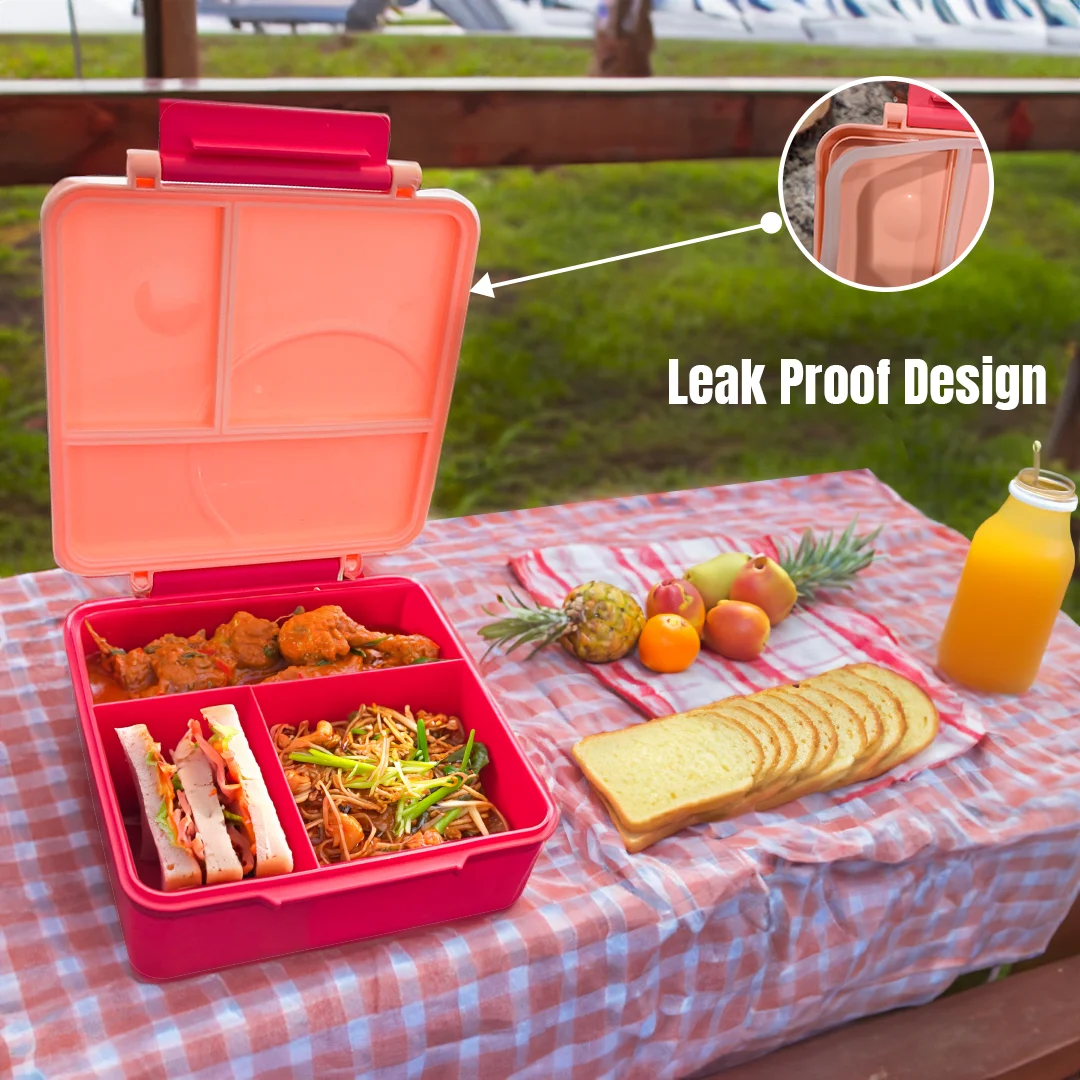 Blue Leak Proof Bento Box with Thermos Food Jar U1167
