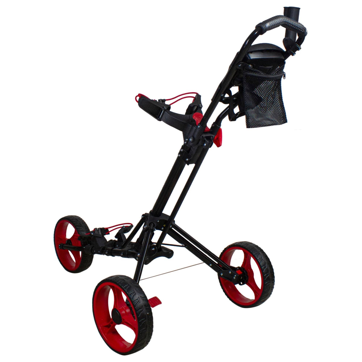 Black and Red 3 Wheel Golf Bag Push Cart Z10667