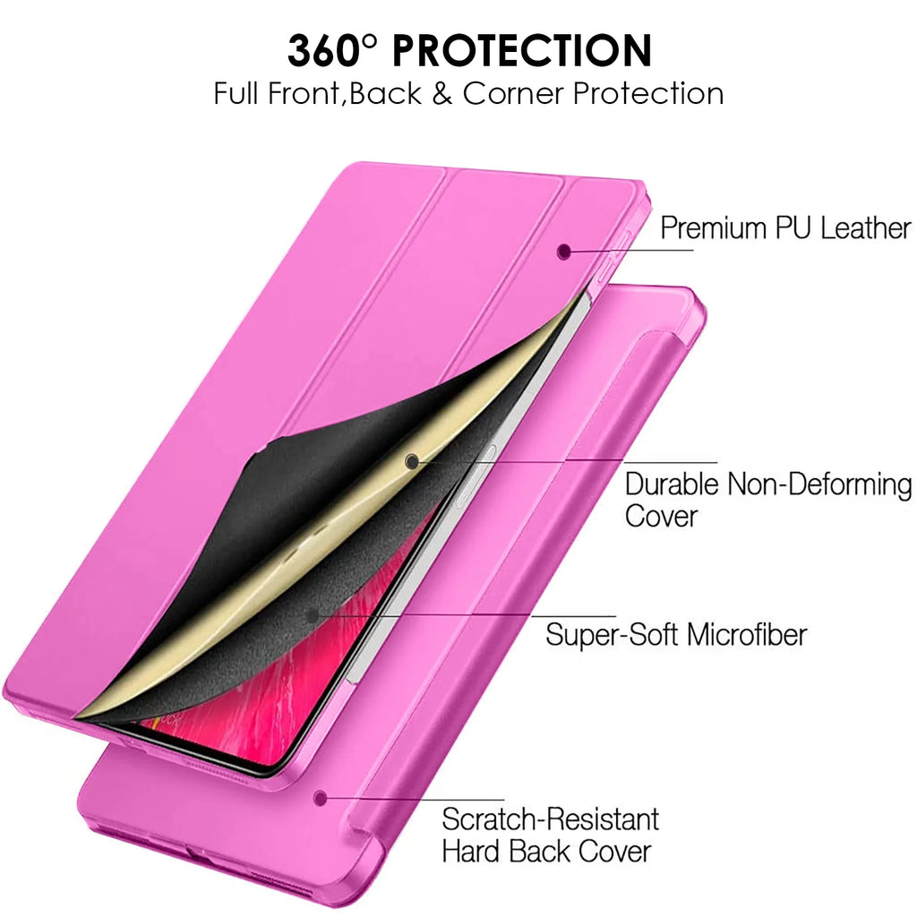 Pink iPad Pro 12.9 Inch Case with Sleep Wake Cover H4183