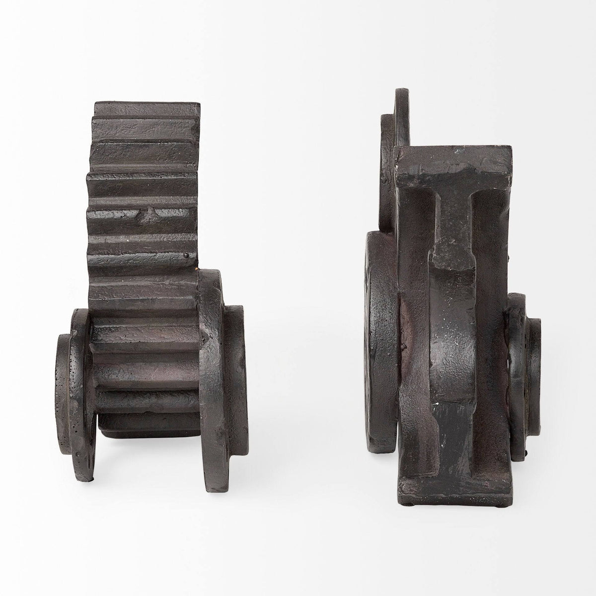 Black Matte Industrial Resin Bookend K17336