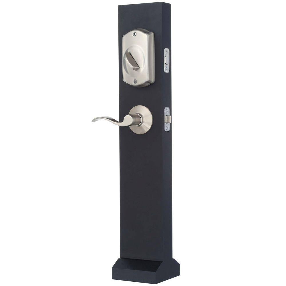 Satin Nickel Keypad Combo Pack with Accent Lever S445