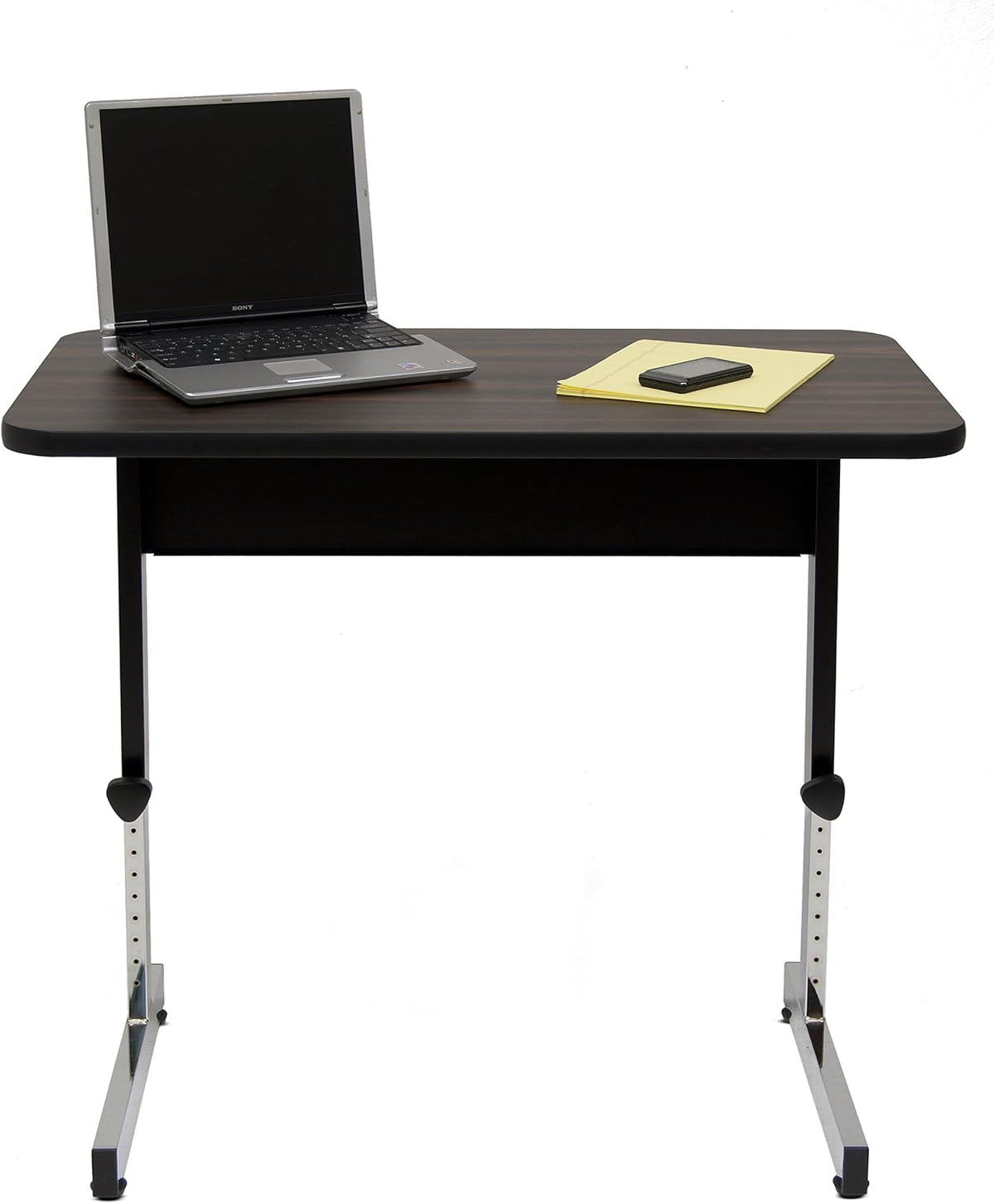 Height Adjustable Black Walnut Top Desk M4347