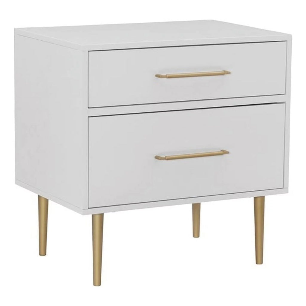 Wood Two Drawer Nightstand Set of 2 Z4633