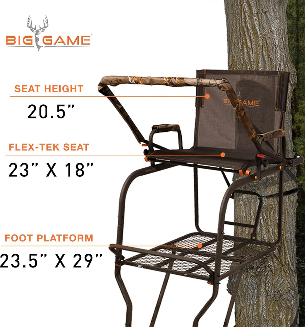 Camouflage 18.5 Foot 1 Person Adjustable Ladder Tree Stand (2 Pack) V500