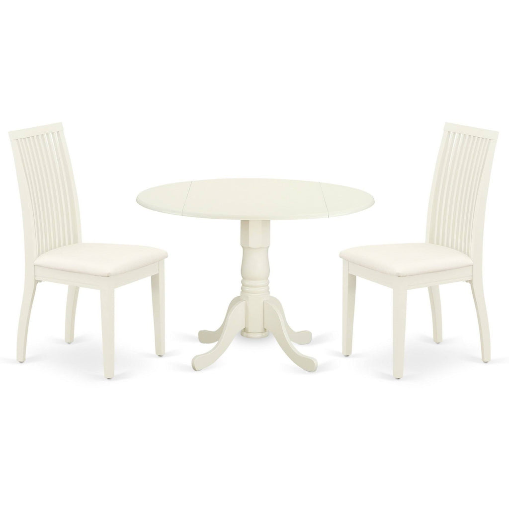 5pc Dining Set with Square Dinette Table and Four Linen Seat Kitchen Chairs Y934