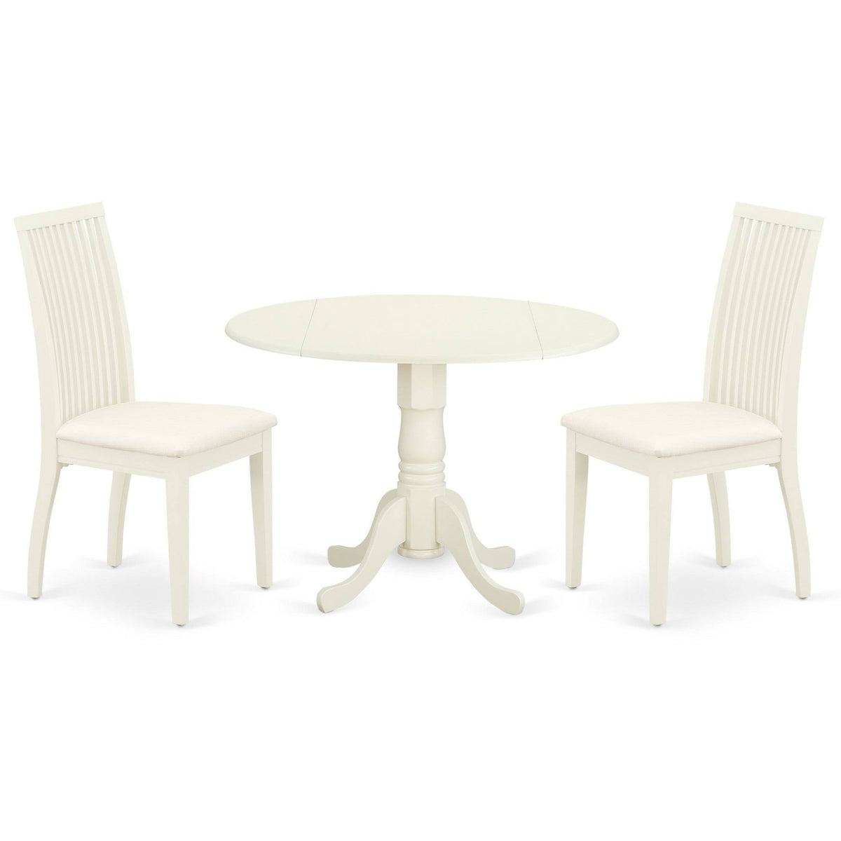 5pc Dining Set with Square Dinette Table and Four Linen Seat Kitchen Chairs Y934