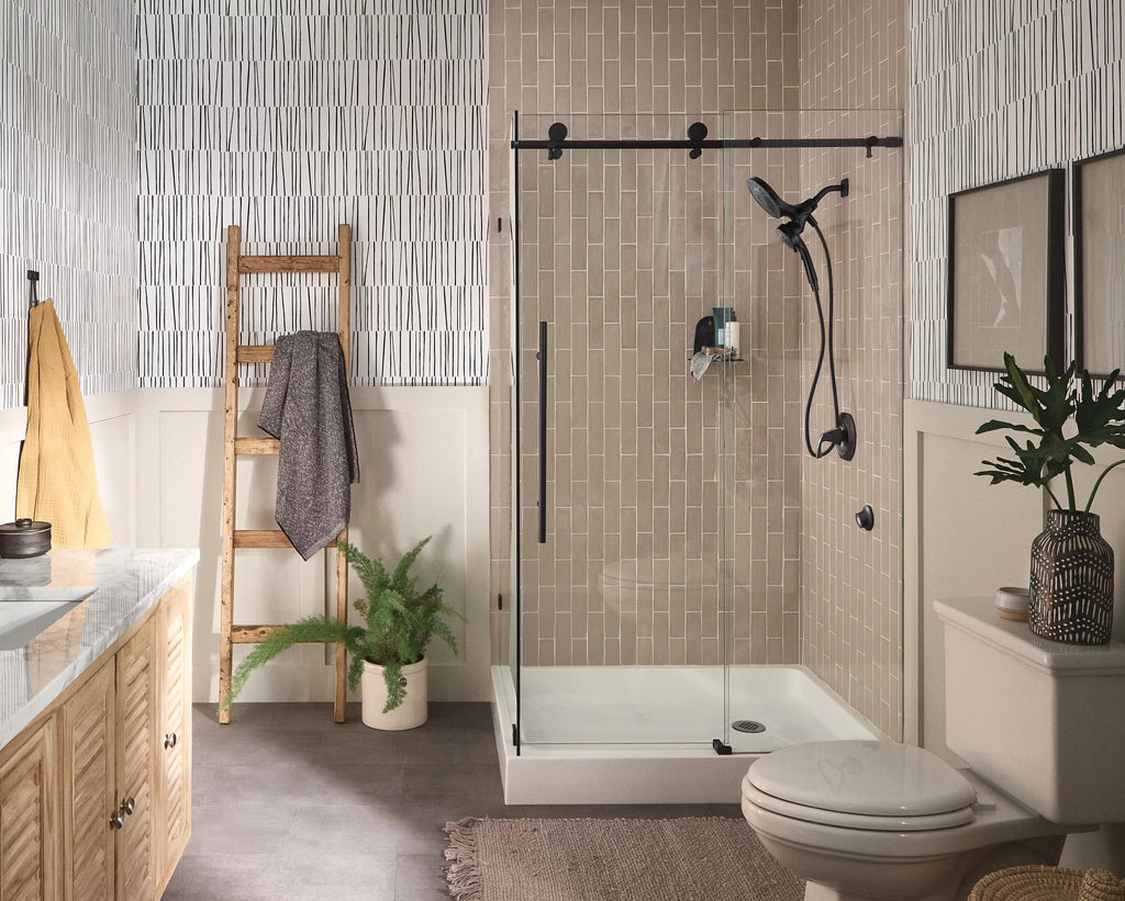Matte Black Six-Function Showerhead with Handheld Combo J480