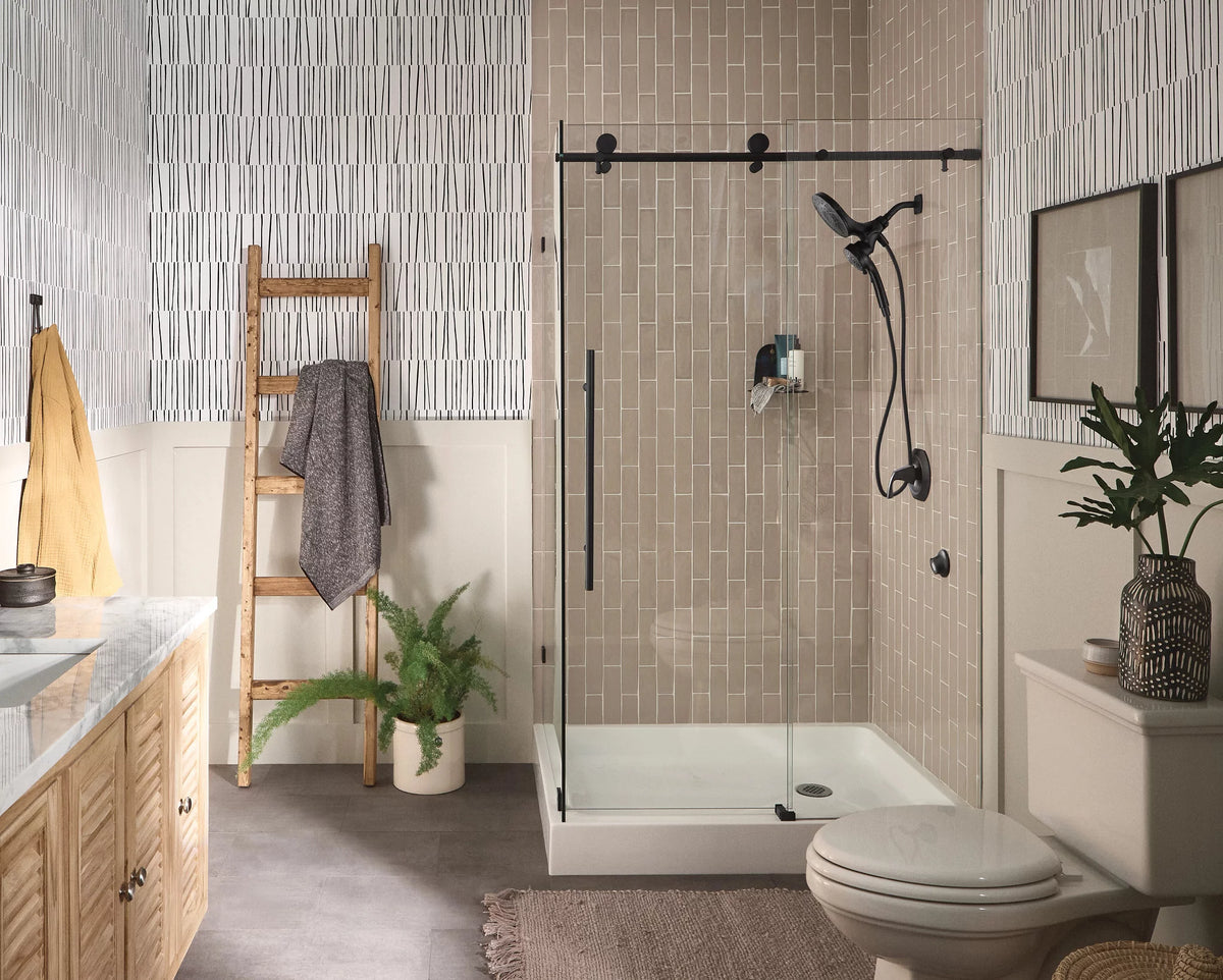 Matte Black Six-Function Showerhead with Handheld Combo J480