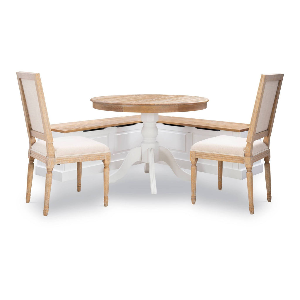 Natural Finish Breakfast Nook with Table and Storage, Seats 4 F2648