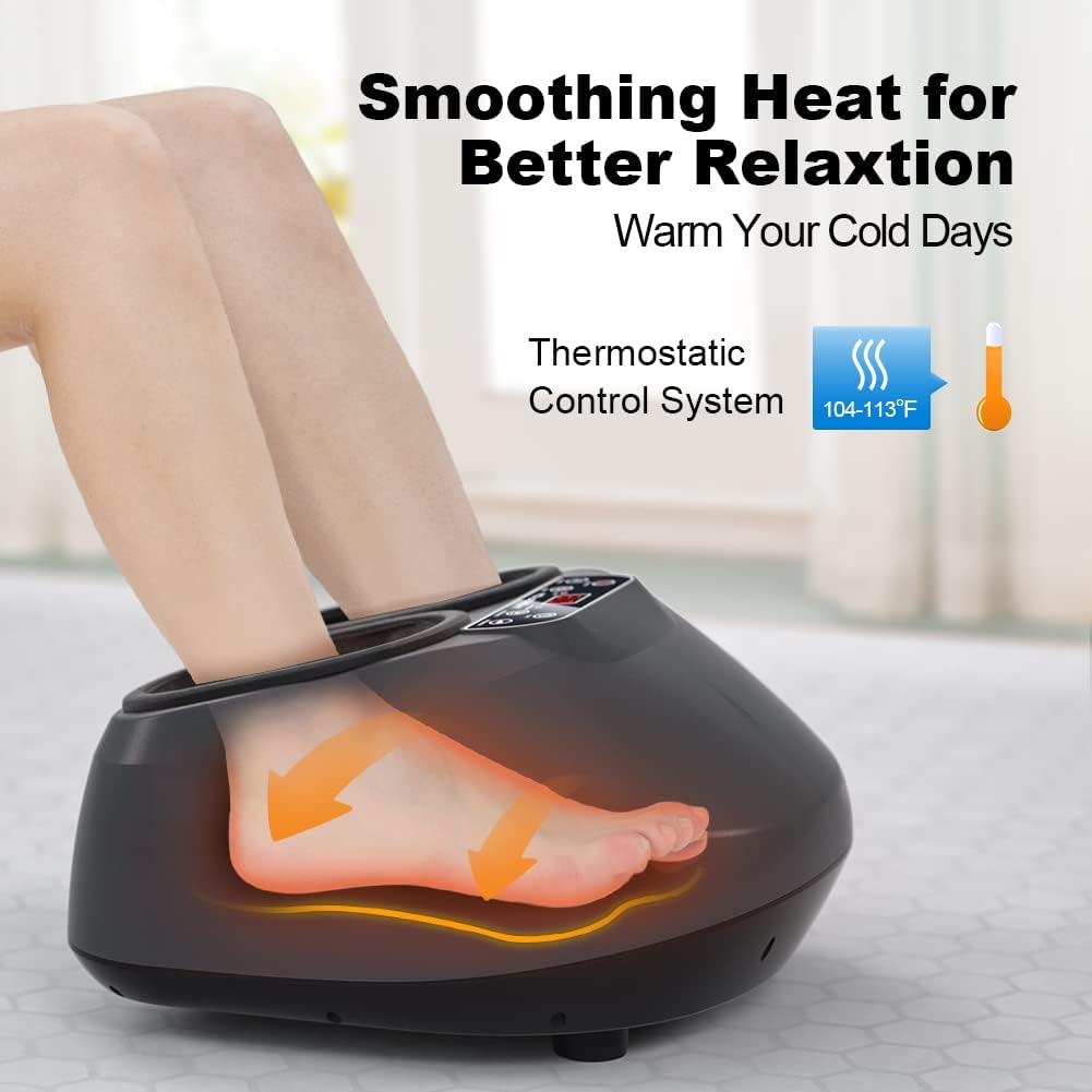 Foot Massager with Remote Control, Shiatsu with Heat, Air Compression Y72488