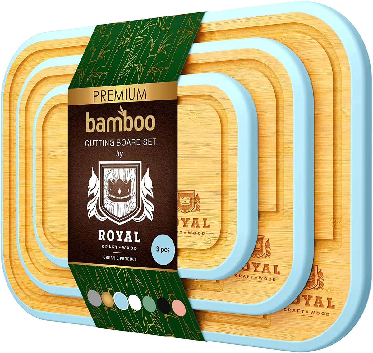 Bamboo Cutting Board with Juice Groove 3-Piece Set M4450
