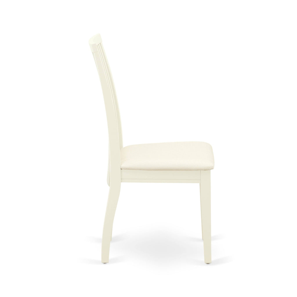 5pc Dining Set with Square Dinette Table and Four Linen Seat Kitchen Chairs Y934