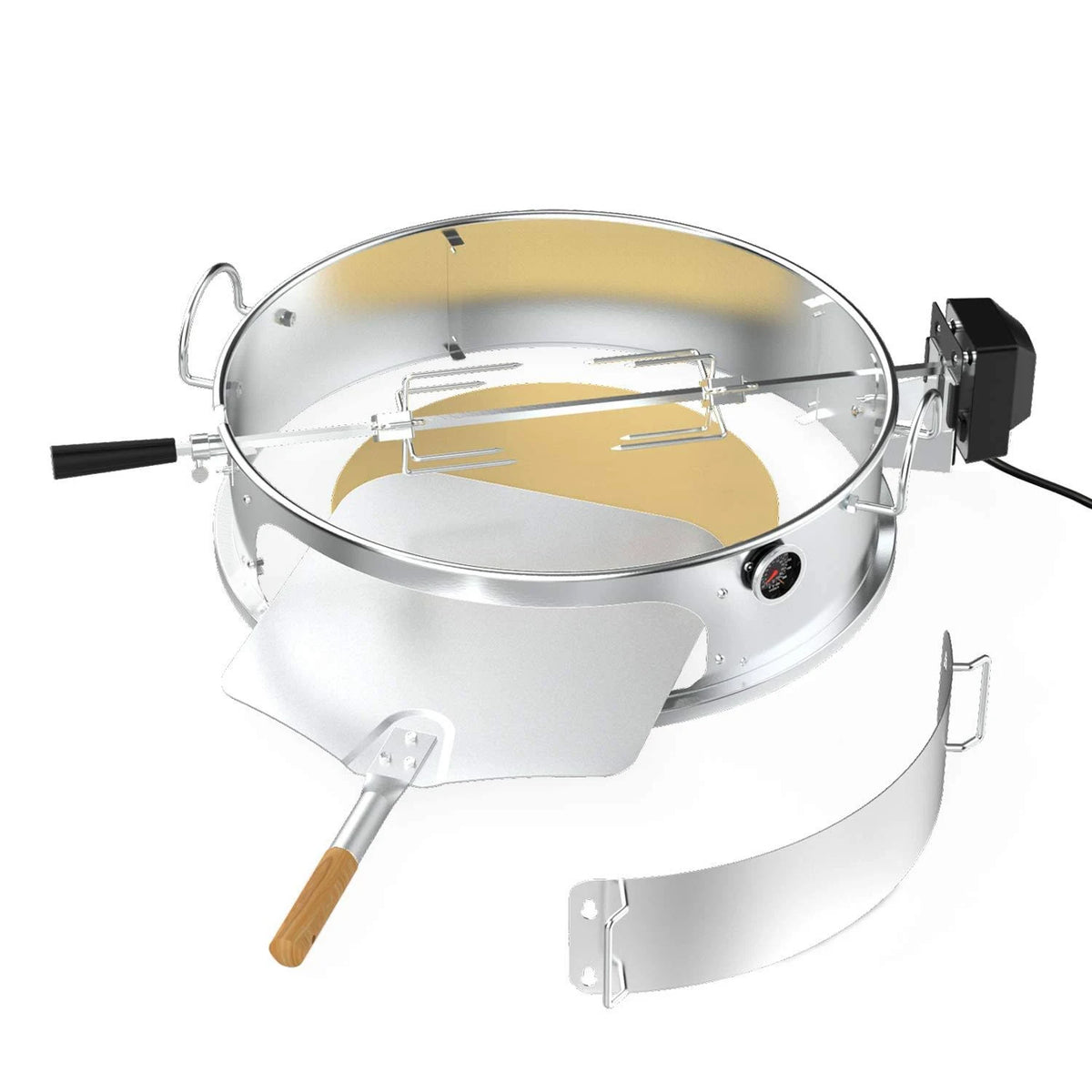 Stainless Steel Rotisserie Ring Kit for Weber 22 1/2x22 Kettle Grills X576907