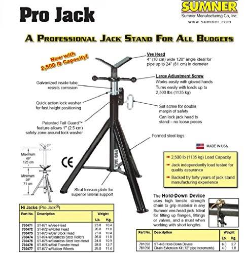 Hi Pro Jack with Stainless Steel Rollers K102