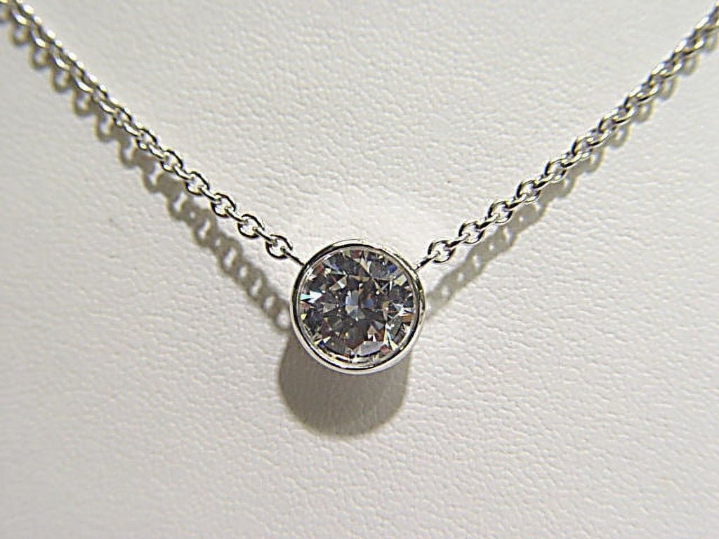 Bezel Set Diamond Pendant Chain E599549