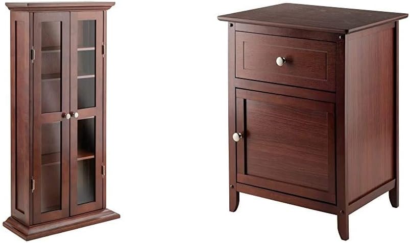 Antique Walnut Media Entertainment Console Q72329
