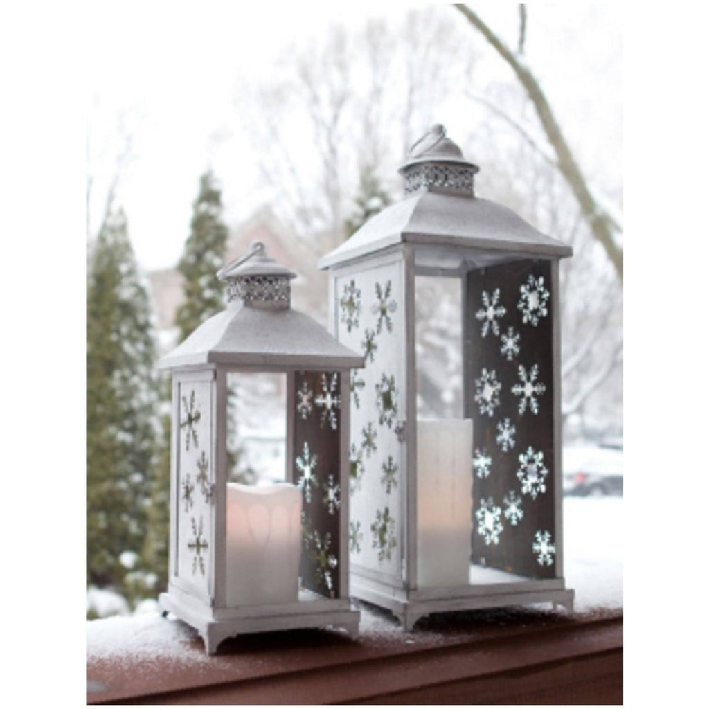 Set of 2 Christmas Candle Lanterns V7284