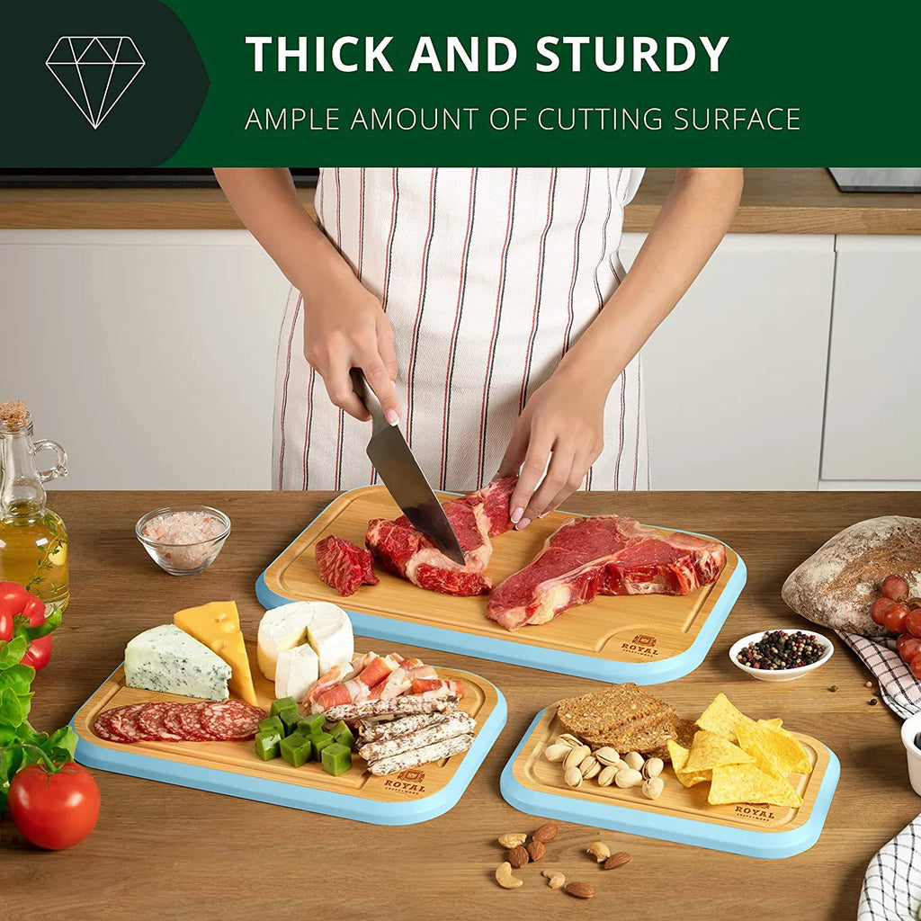 Bamboo Cutting Board with Juice Groove 3-Piece Set M4450
