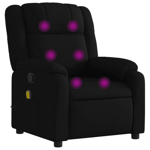 Black Fabric Massage Recliner Chair with 6Point Vibration Massage Z578