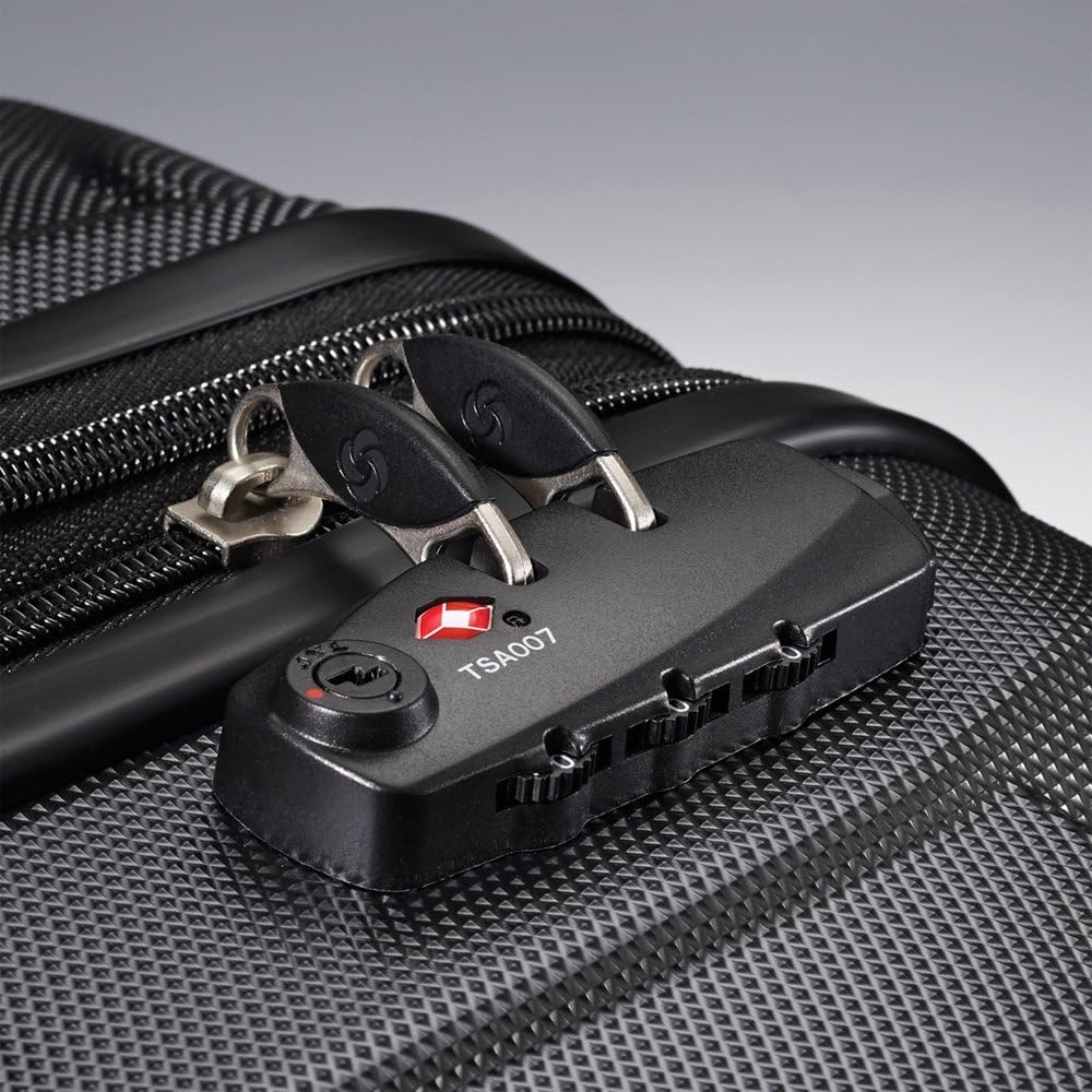 Black Hardside Spinner 2-Piece Luggage Set 24 Inch and 20 Inch W9005