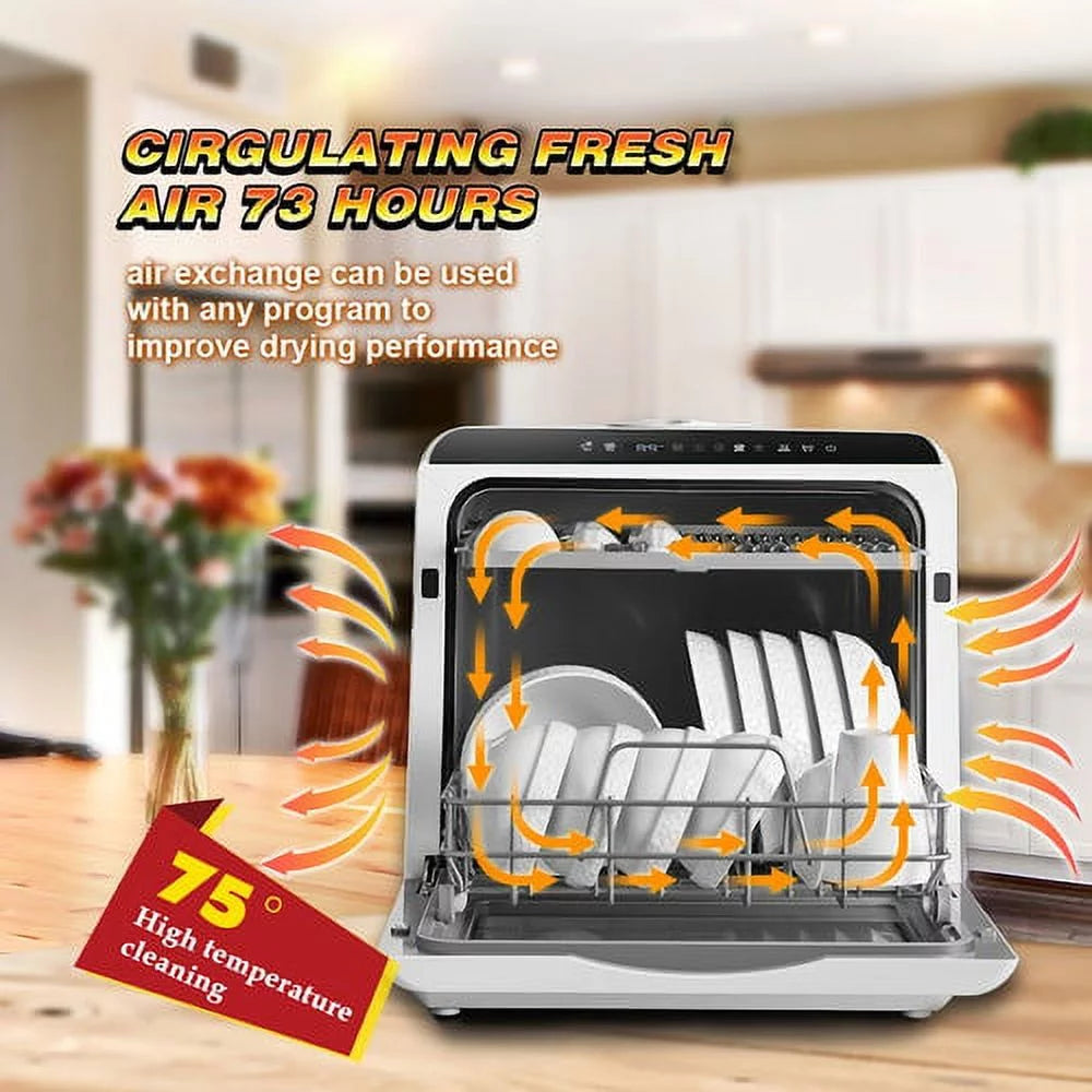 Portable Countertop Dishwasher with Cup and Faucet Adapter M293532