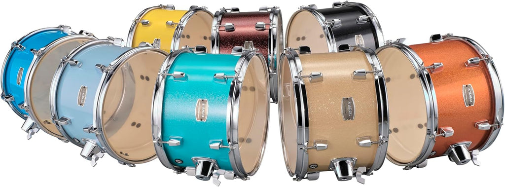 5-Piece Drum Set With 22" Bass Drum, Floor Tom, 2 Toms And Wood Snare Drum, Champagne Glitter Z1102
