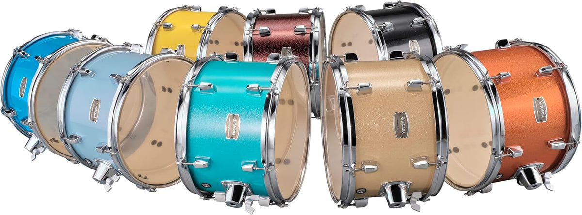 5-Piece Drum Set With 22" Bass Drum, Floor Tom, 2 Toms And Wood Snare Drum, Champagne Glitter Z1102