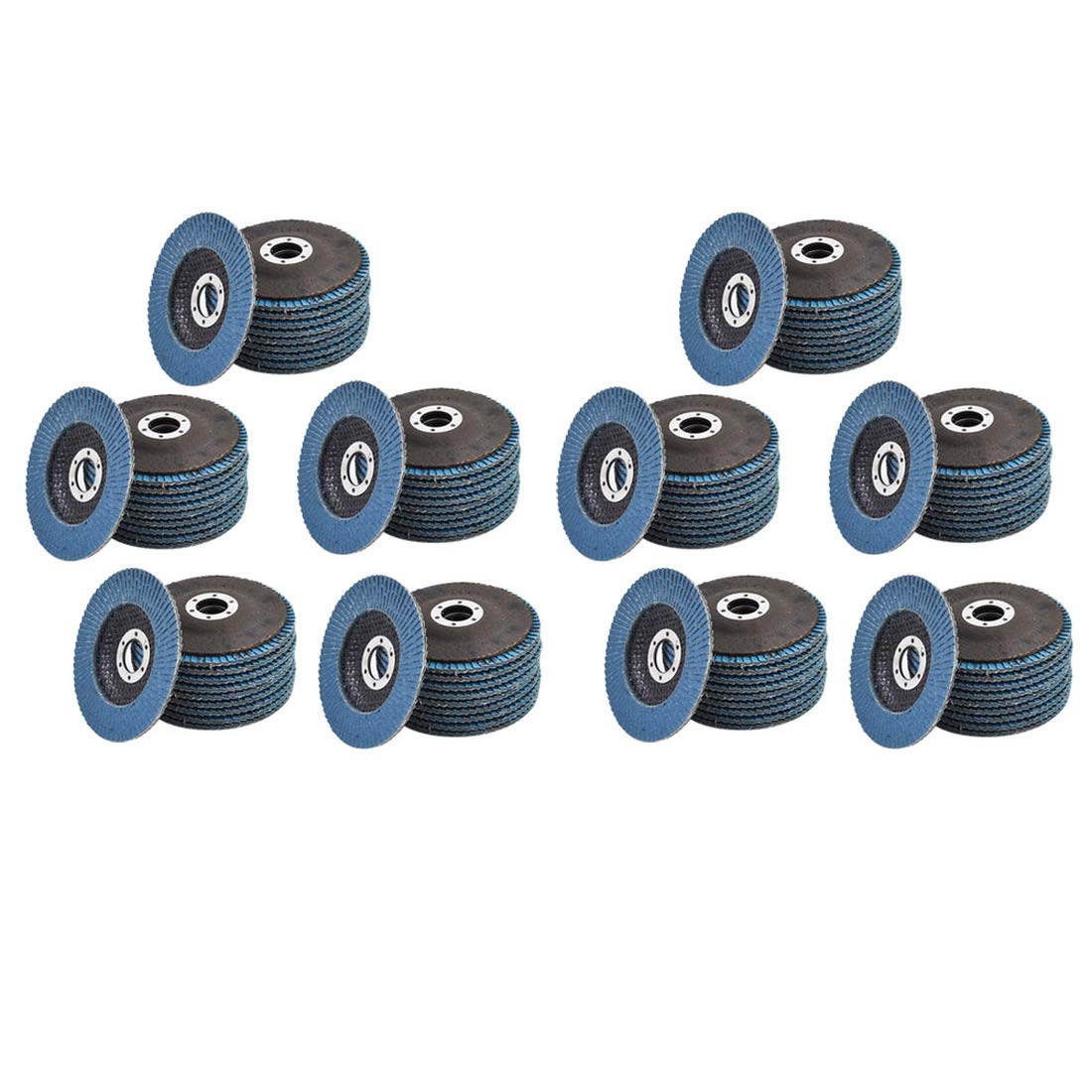 100 Pcs 4-1/2" X 7/8" 60 Grits Zirconia Flap Discs Grinding Wheel S261081