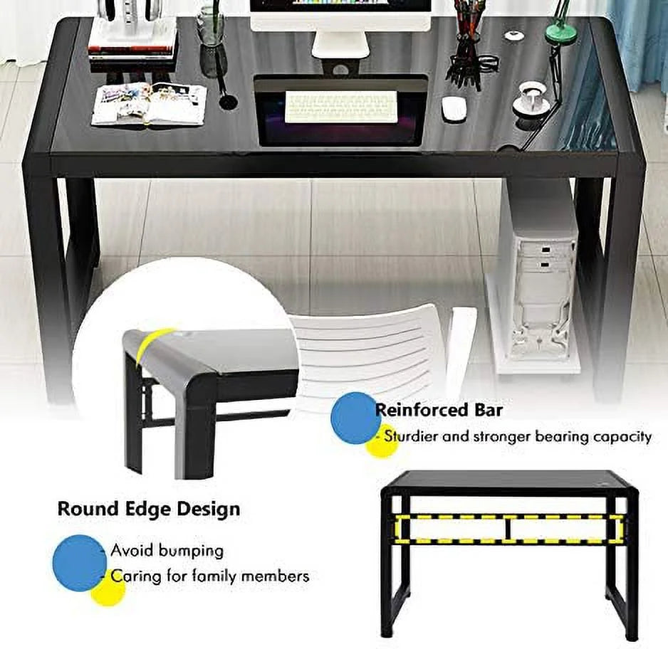 Tempered Glass Computer Desk J23427