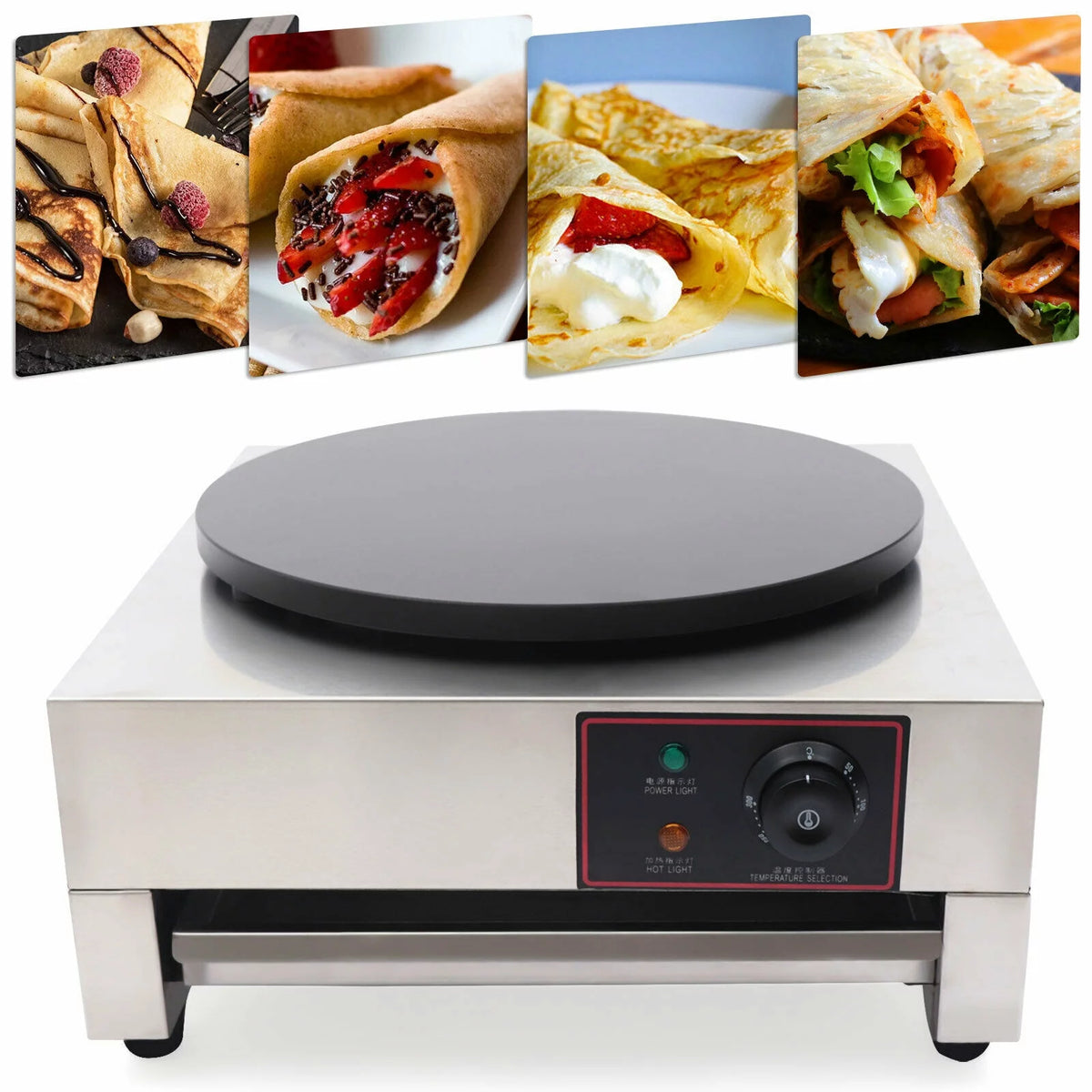Electric Crepe Maker Machine 40cm Nonstick 1700W 110V K291