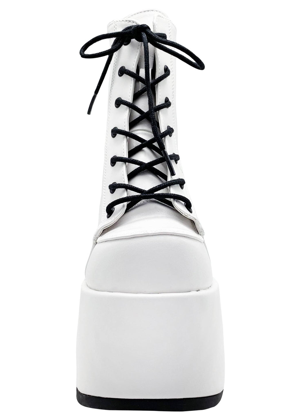 White Vegan Leather Shoes D763224