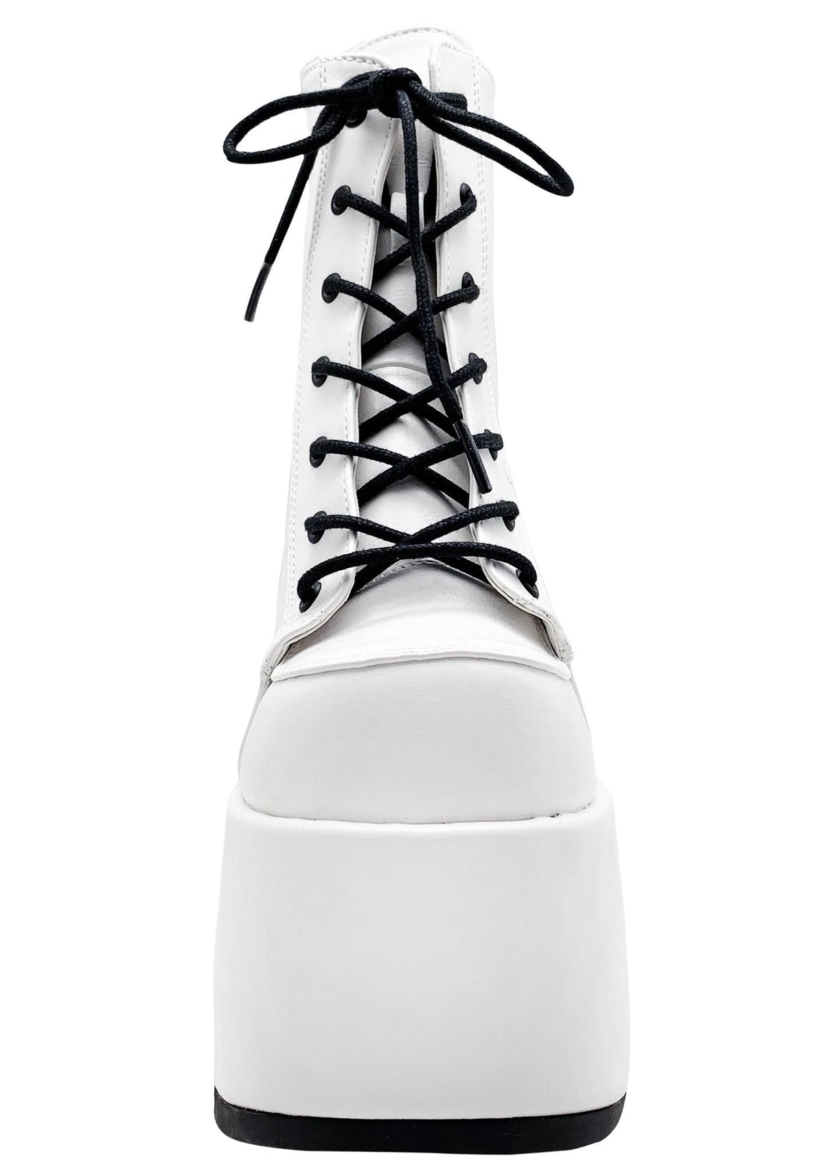 White Vegan Leather Shoes D763224