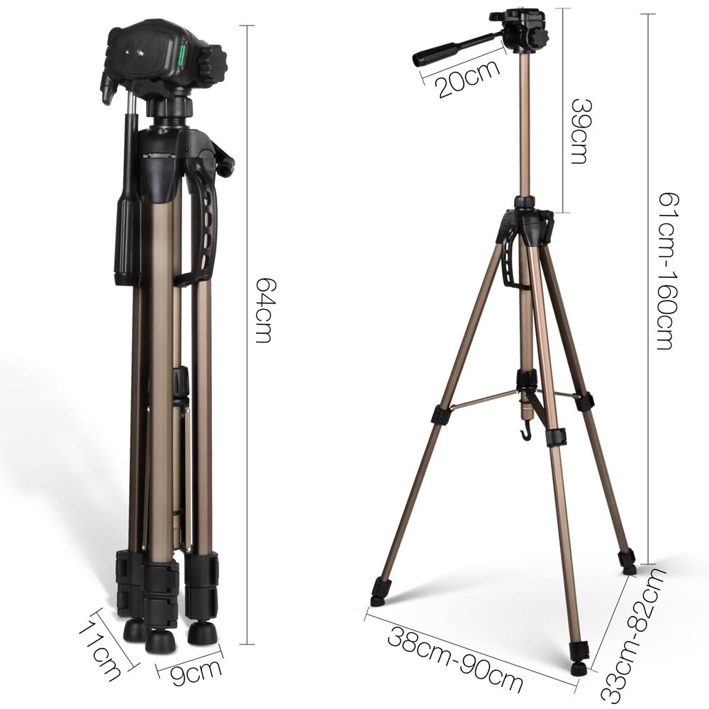 160cm Dual Bubble Level Camera Tripod S709538