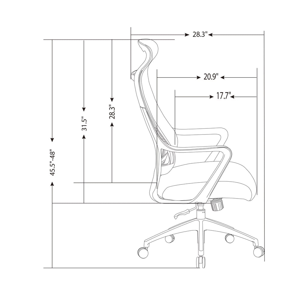 Gray Mesh High-Back Task Chair G965382