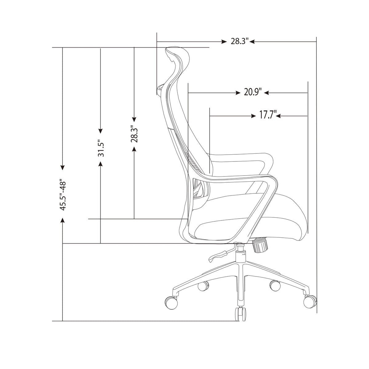 Gray Mesh High-Back Task Chair G965382