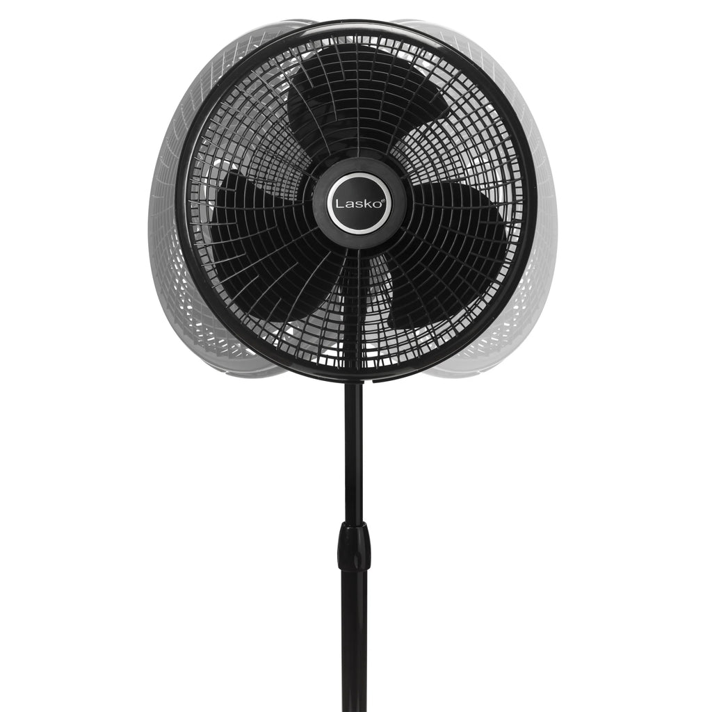 16 Pedestal Fan, Adjustable Height, 3 Speeds, Black H967