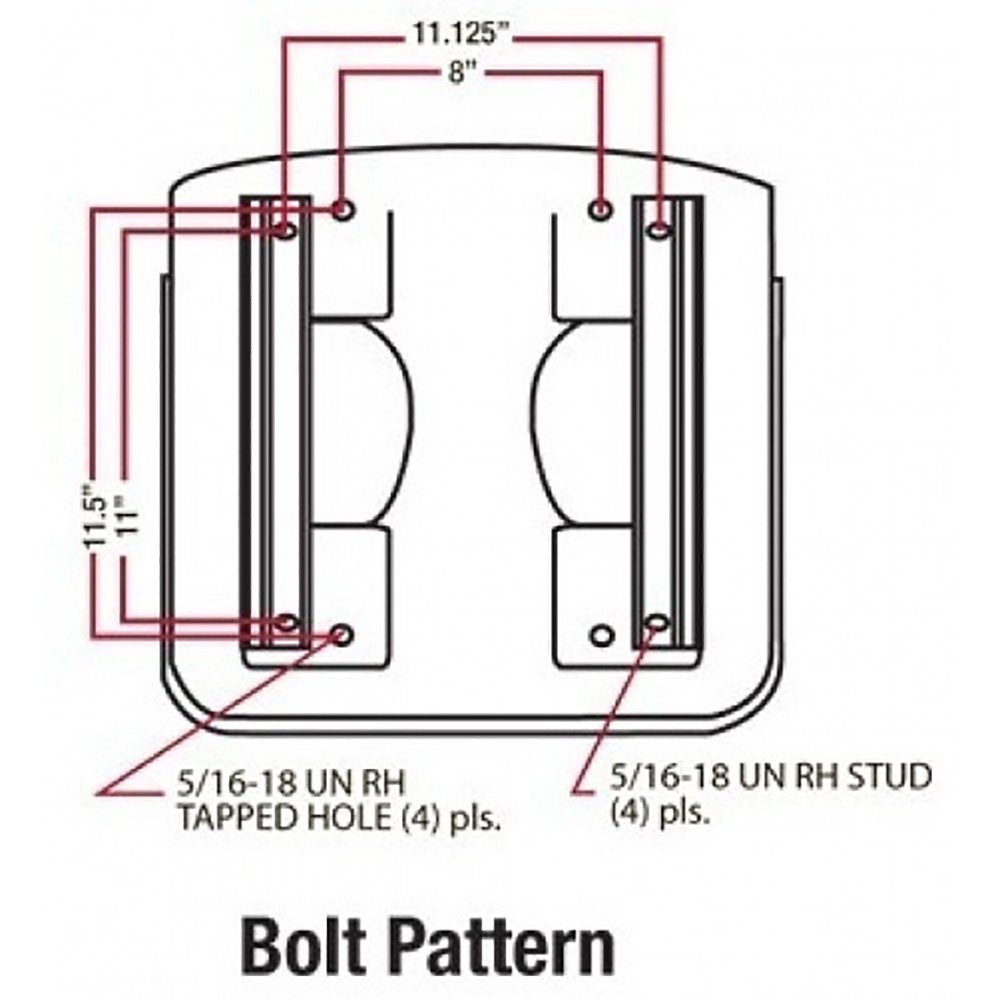 SEAT STANDARD W/ TRACKS C6037
