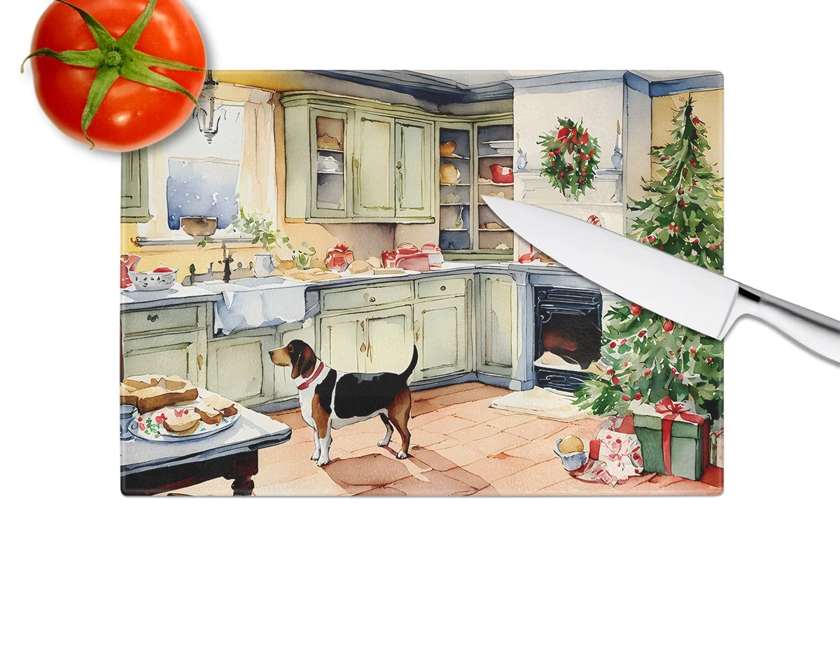 Christmas Cookies Glass Cutting Board 12 in x 15 in H17685