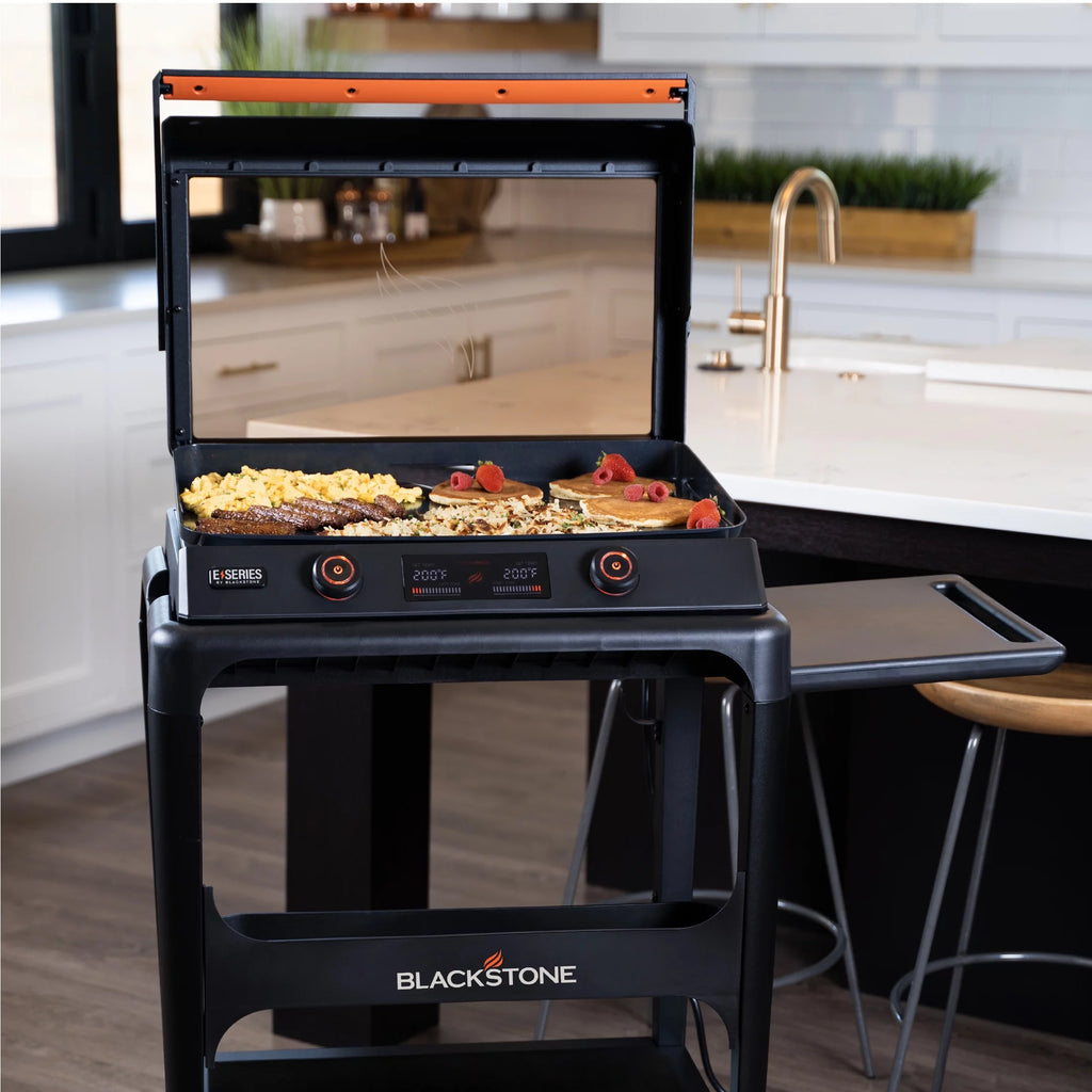 2-Burner Electric Tabletop Griddle with Prep Cart E91656